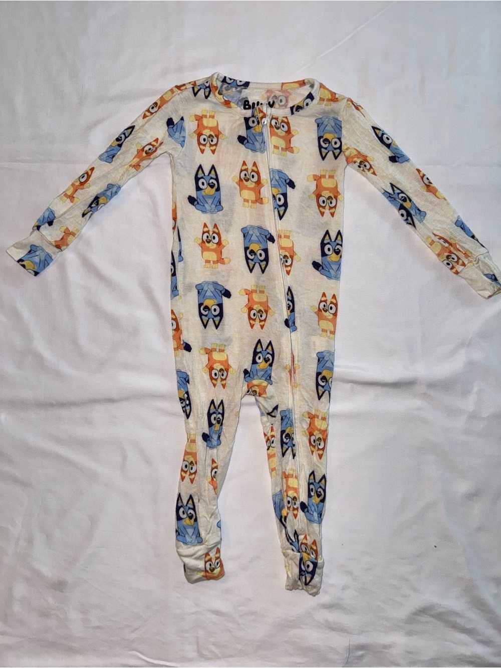 Bluey Zip Sleeper Pajamas 18M Long Sleeve One Piece